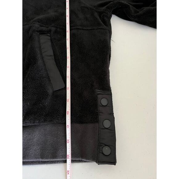Athleta Recovery Cozy Fleece half snap pullover black small loungewear active - Picture 6 of 9